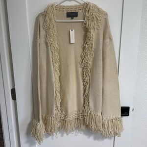 BNWT Anthro Fringed Cardigan